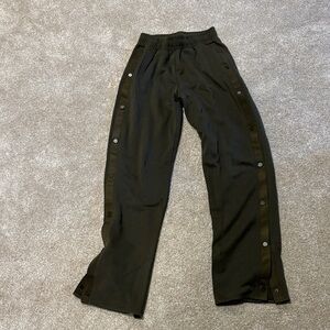 ALO Yoga Black Track Pants with Button Detail